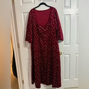BloomChic Burgundy Starry Dress